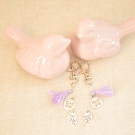 Porte-clef ou bijoux de sac papillon