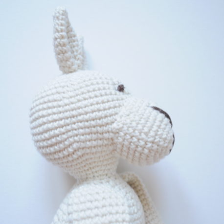 Cheval en crochet fait main oeko-tex. Profil