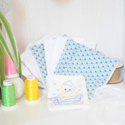 Lingettes lavables pour toilette de bébé