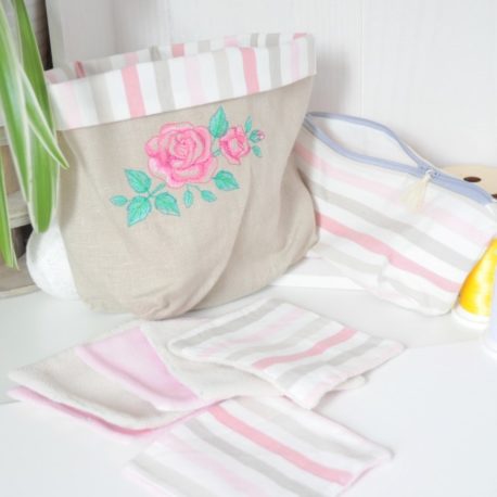 Ensemble lot lingettes démaquillante recyclé
