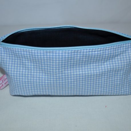 Profil trousse école vichy bleu ciel