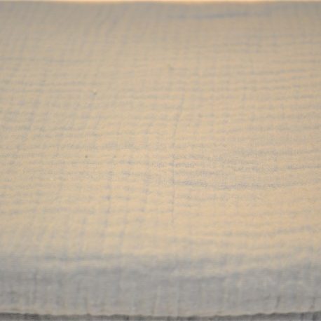 Lange bleu double gaze de coton certifié oeko-tex. Carré de 28 X 28 cm