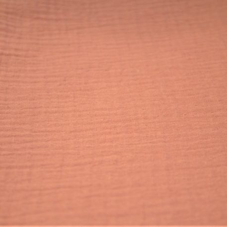 Lange vieux rose double gaze de coton certifié oeko-tex. Carré de 28 X 28 cm
