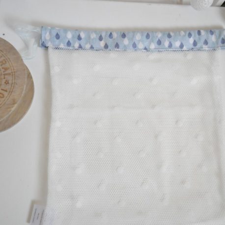 Filet de rangement ou de lavage. Tissu assorti aux lingette, oeko-tex. Filet offert