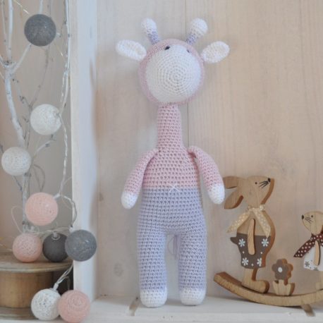 Doudou girafe en crochet fait main