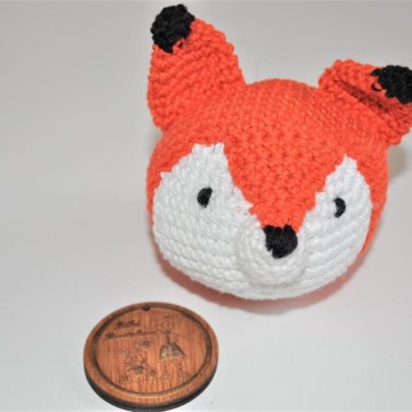 Tête de renard en crochet création artisanale