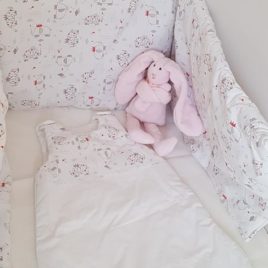 Doudou lapin polaire rose-création artisanale Bébé Boutchou