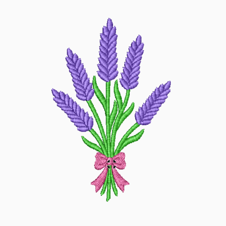 Bouquet de lavande brodé