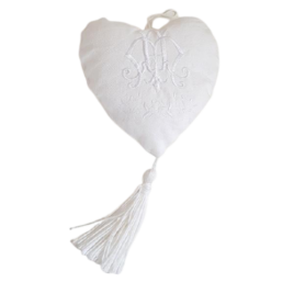 Coeur shabby brodé, bébé boutchou