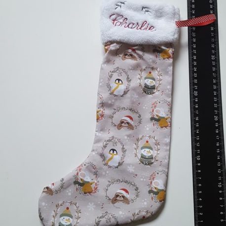 Dimension de la chaussette -Tissu coton oeko-tex fantaisie petits animaux 