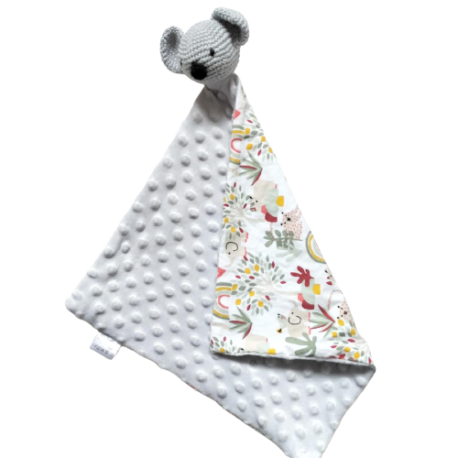 Doudou koala en bi matière création française -Bébé Boutchou