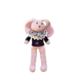 doudou lapin bohème en crochet- Bébé Boutchou