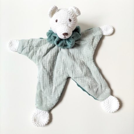 doudou-zanimo-ours-crochet-lange-vert-face