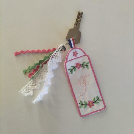 Porte clés personnalisé brodé