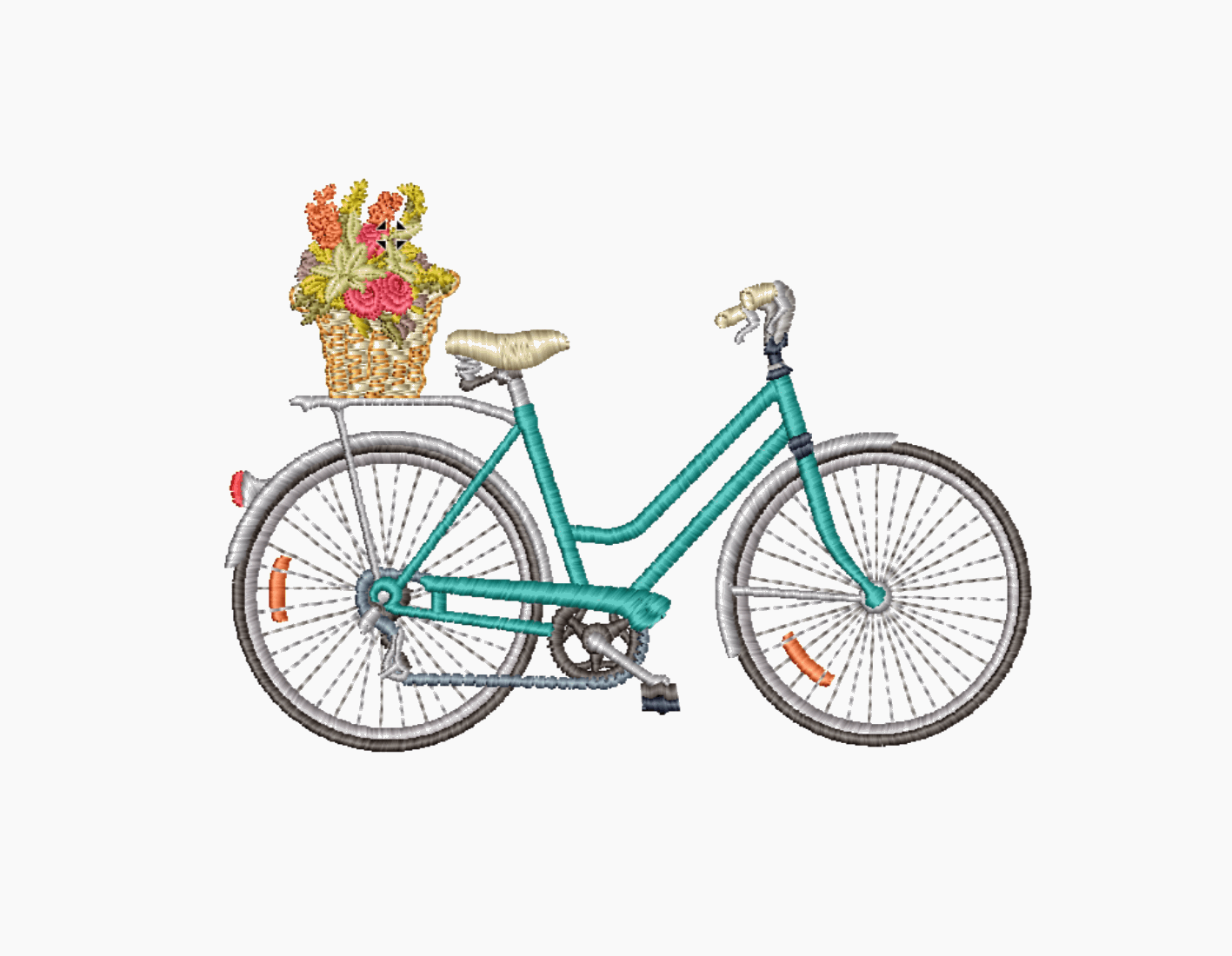 Broderie vélo bleu- bébé boutchou