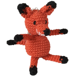 Renard amigurumi porte clef personnalisé by Bébé Boutchou