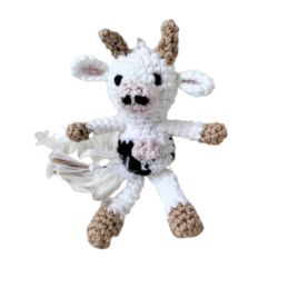 Vache amigurumi porte clef personnalisé by Bébé Boutchou