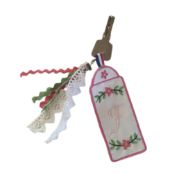 Porte-clefs personnalisé brodé