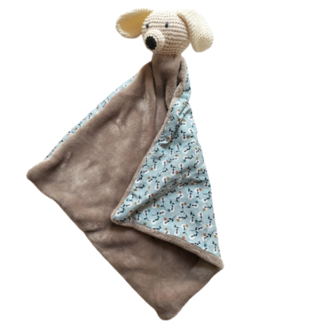 doudou chien bi-matière personnalisable -bébé boutchou