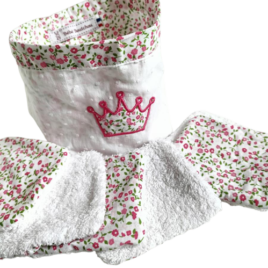 Panière en tissu princesse fleuri - Bébé Boutchou